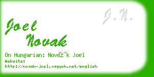 joel novak business card